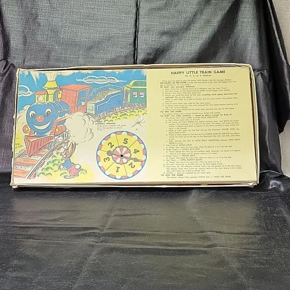 HAPPY LITTLE TRAIN Children's Board Game Vintage  Milton Bradley 1957‎